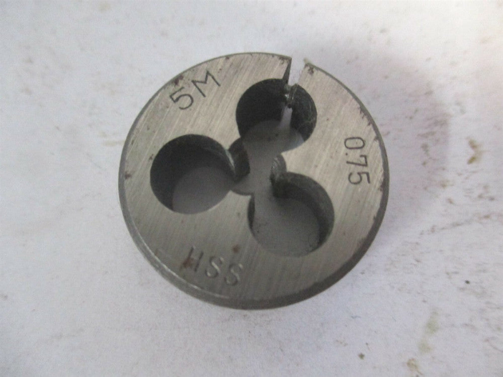 5M-0.75 High Speed Steel Adjustable Screw Round Die 