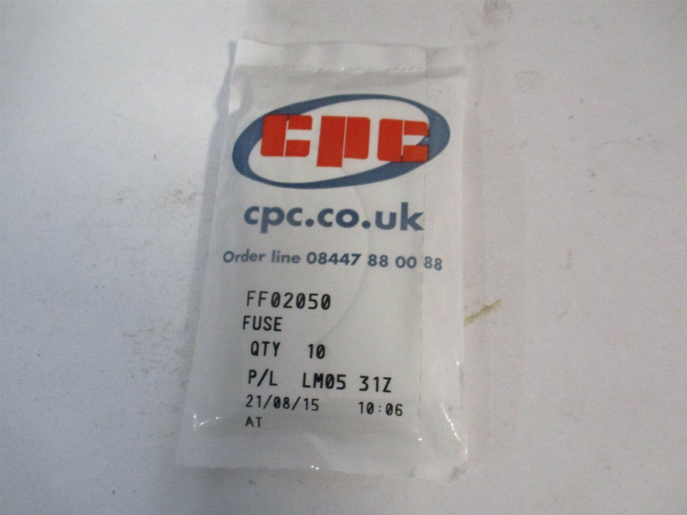 CPC (CF06332F/2.5) 6.3mm x 32mm Fast Acting Glass Fuse - 10 Pack