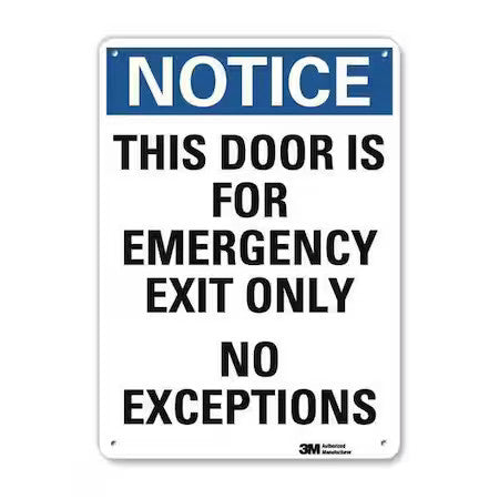 Lyle U5-1551-Na_7X10 Exit Sign, Recycled Aluminum, 7" W, 10" H, White