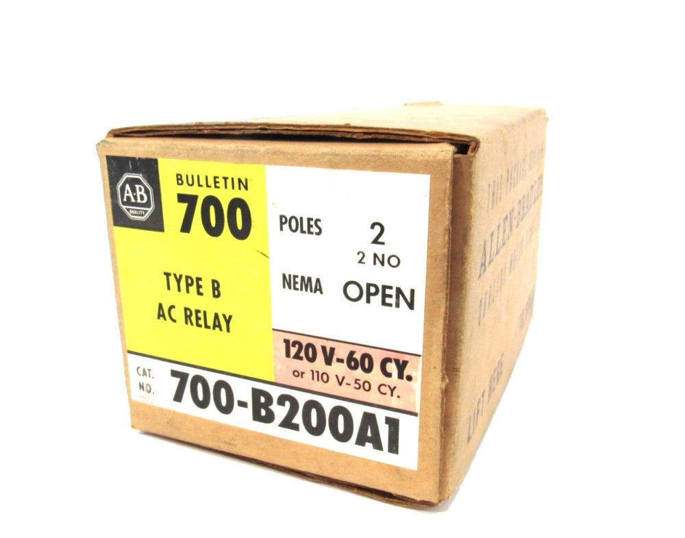 ALLEN BRADLEY 700-B200A1 AC RELAY TYPE B 700B200A1 NEW SURPLUS