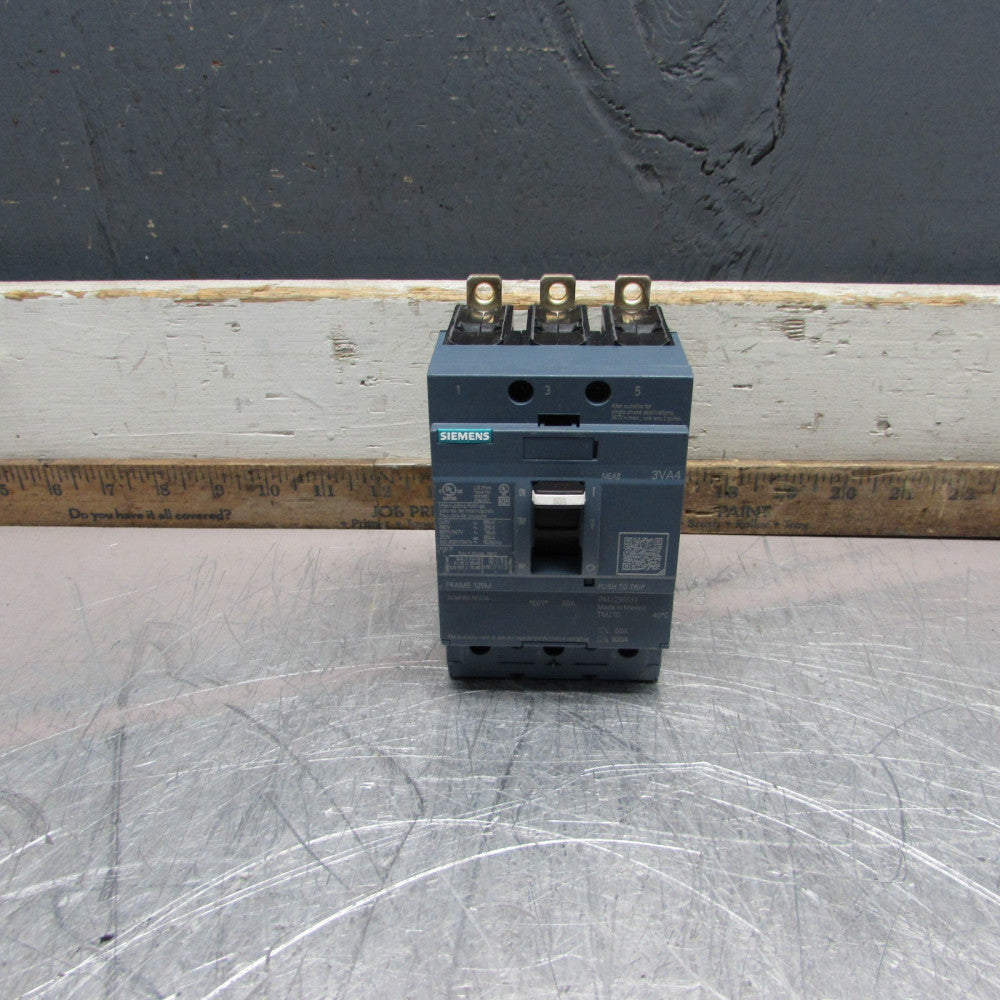 SIEMENS 3VA4160-5ED34-0AA0 , CIRCUIT BREAKER,  3P/60A /480V/35kA   MAKE OFFER!