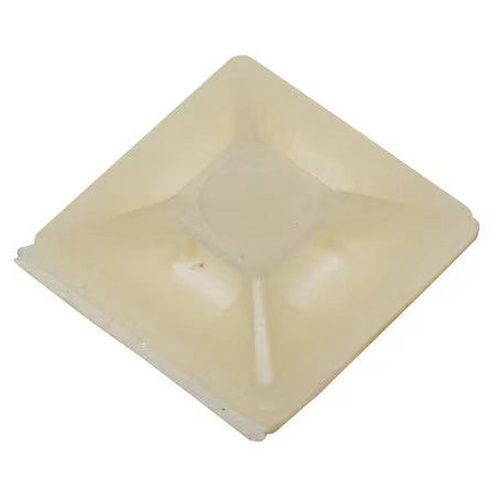 Zoro Select 6Eee7 Cable Tie Mounting Pad, 4 Entries, Nylon 6/6, 0.14 In Slot