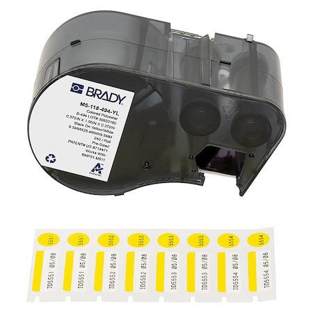 Brady M5-118-494-Yl Label And Ribbon Cartridge,Polyester