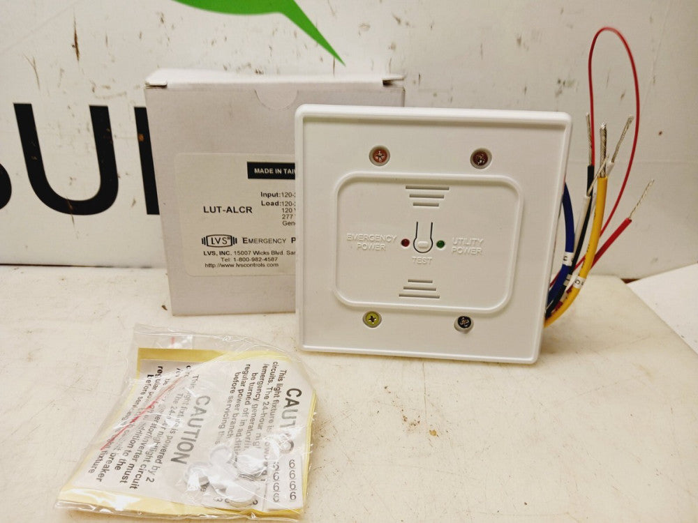 NEW LVS CONTROLS LUT-ALCR EMERGENCY LIGHTING POWER CONTROL 277 VAC 20A WHITE
