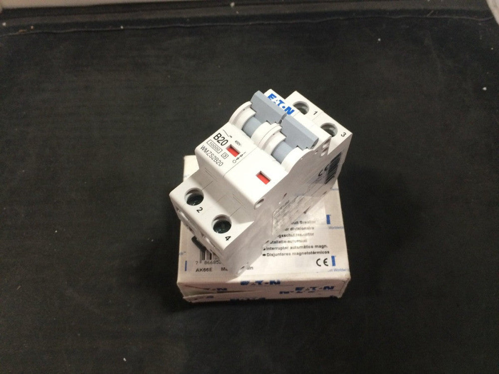 Eaton WMZS2B20 2-Pole Circuit Breaker, 277-480V 20Amp 