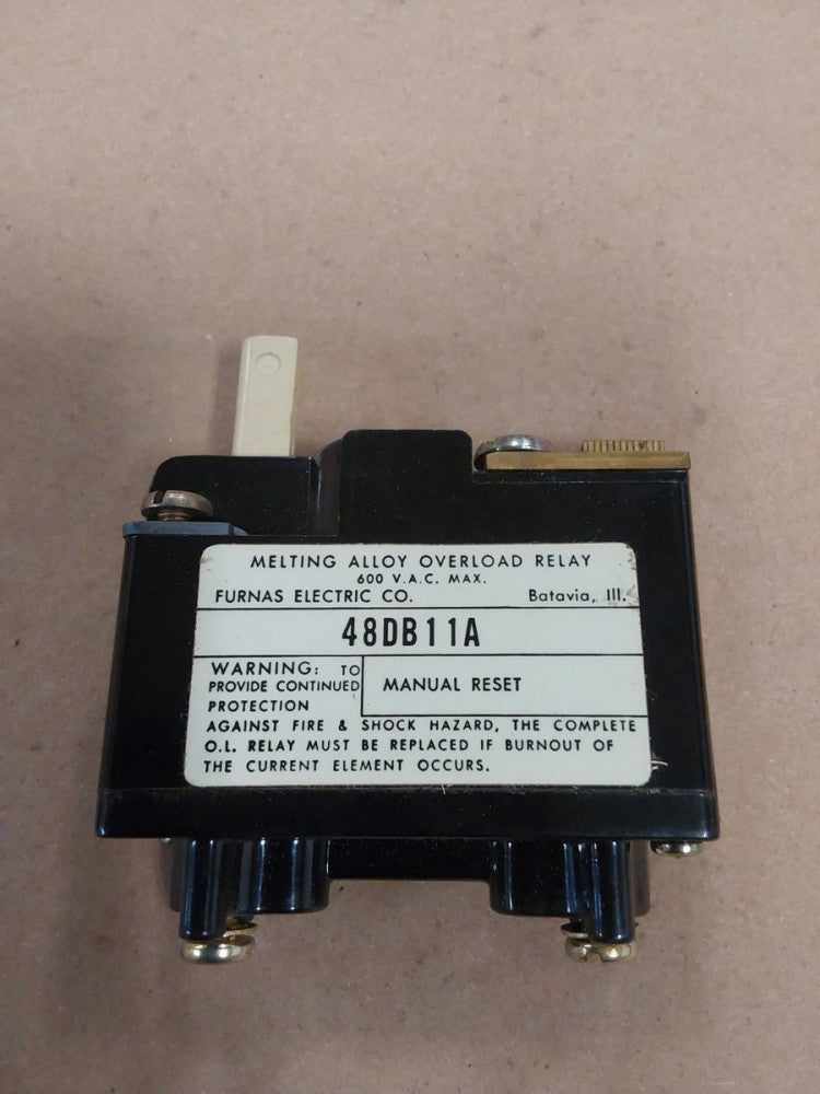FURNAS THERMAL OVERLOAD RELAY FOR SIZES 00,0,1 48DB11A