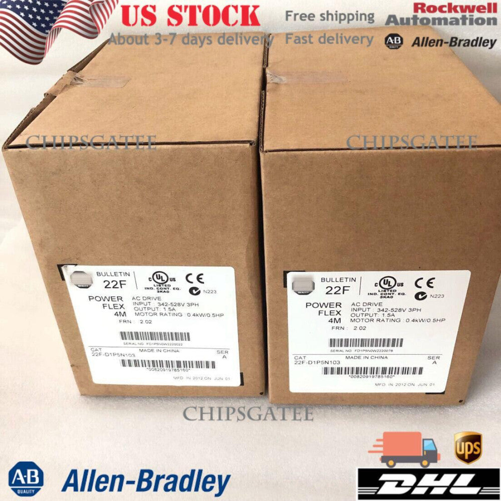 NEW Factory Sealed 22F-D1P5N103 PowerFlex 4M 0.4kW/0.5 HP ship DHL US Free Tax