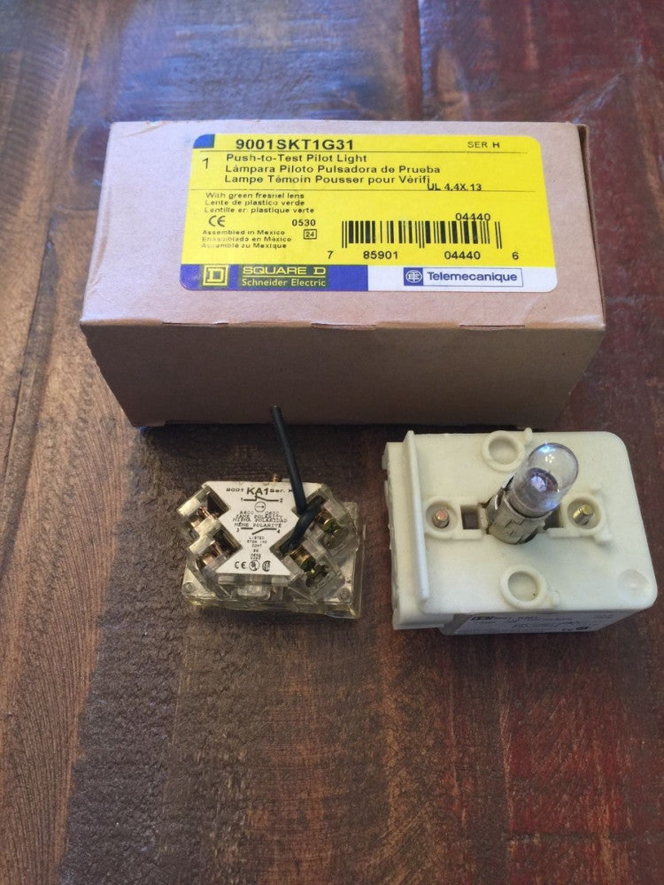 NEW IN BOX SQUARE D PUSH TO TEST PILOT LIGHT 9001SKT1G31 SER.H