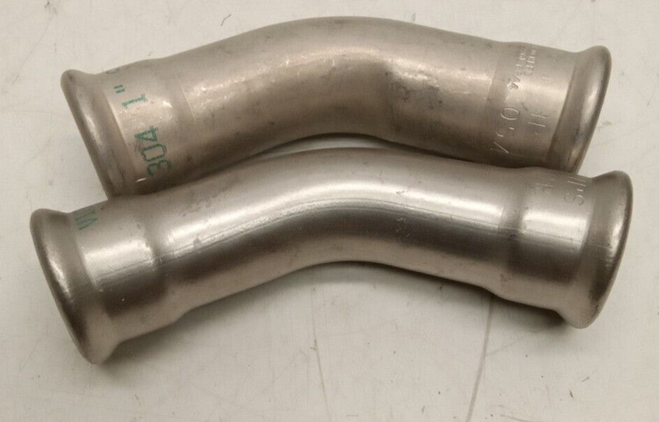 Victaulic 1" Stainless 45° Elbow Vic-Press (Lot Of 2)