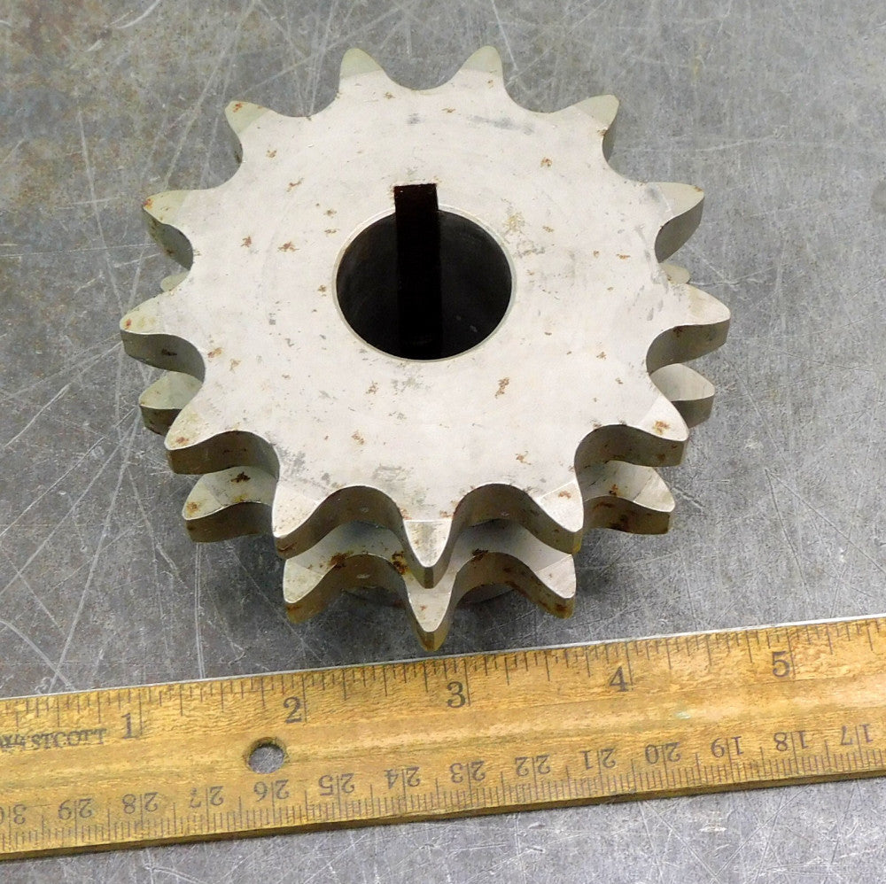 Martin D60B13H Double Roller Chain Sprocket #60 13 Teeth 1" Bore Keyed