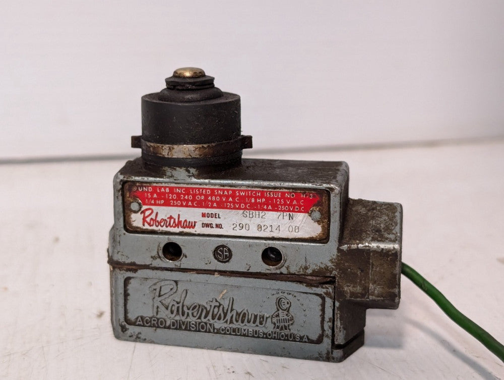 Robert Shaw SBH2-7PN Limit/Snap Switch 480VAC 15A