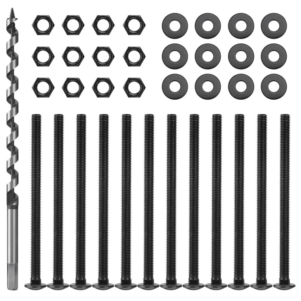 1/2 in. x 8 in. Carriage Bolt Kit Includes 12 Bolts, 12 Washers, and 12 Nuts+...