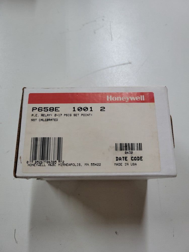 1- HONEYWELL P658E 1001 2 RELAY-10 PSI Pneumatic Electric Switch P658E10012 NEW
