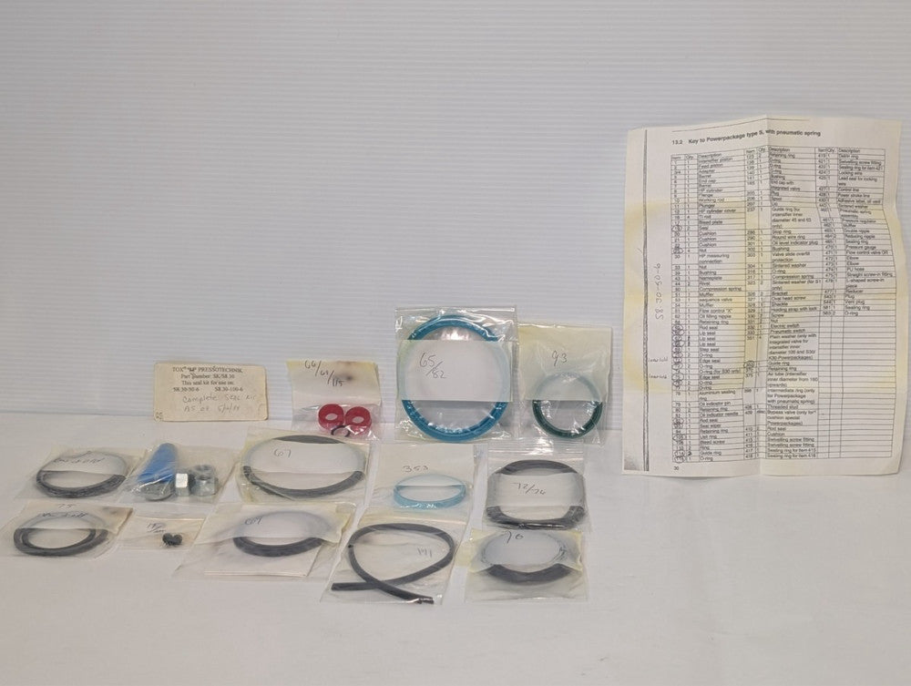 TOX Pressotechnik SK/S8.30 seal kit for S8.30-50-6 & S8.30-100-6 Powerpackage