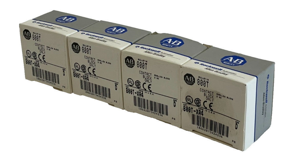 ALLEN BRADLEY 800T-XA4 CONTACT BLOCKS 800TXA4 LOT OF 4 NEW, SURPLUS
