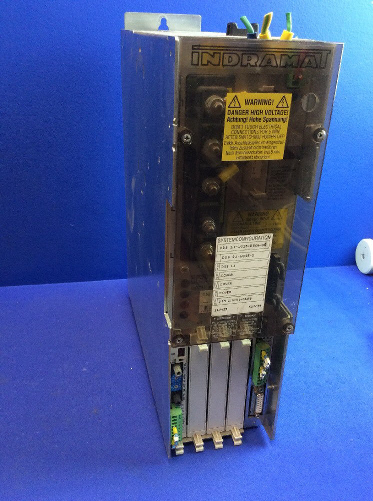 INDRAMAT DDS02.1-W025-D AC SERVO CONTROLLER W/ DSS1.1, DMS2.1-S11-01RS