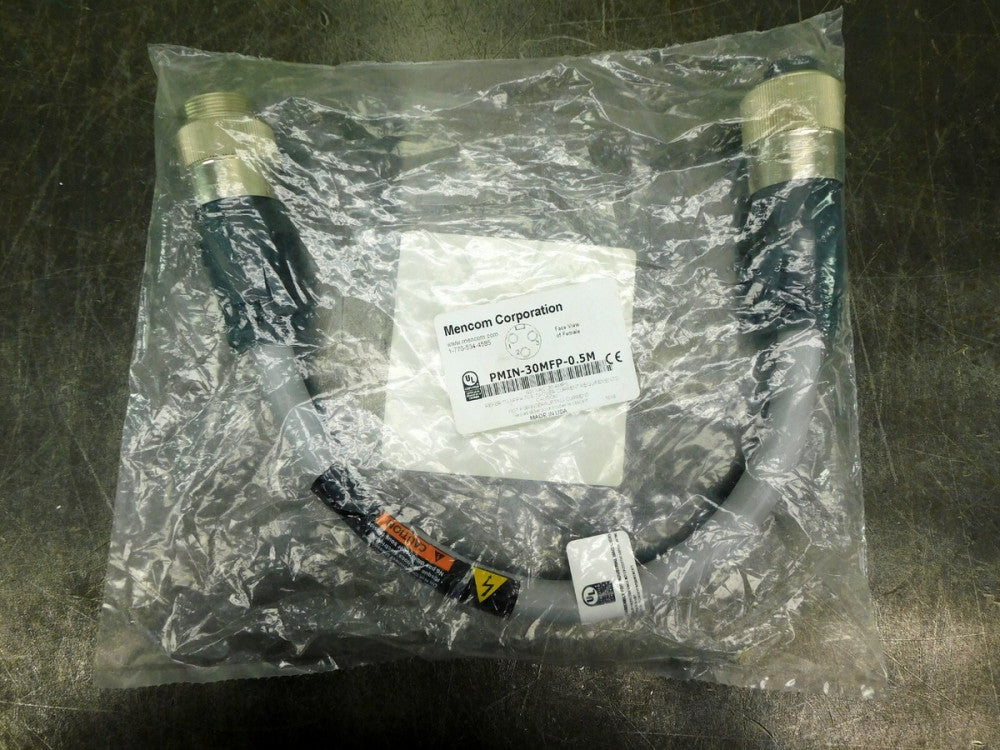Mencom PMIN-30MFP-0.5M MIN Power Cordset, 3 Pole, Male/Female, 30A, 0.5 Meter