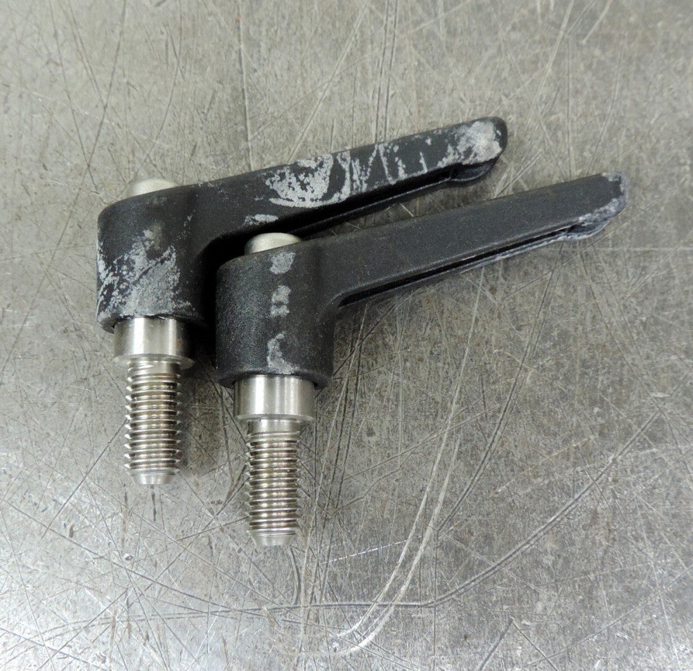 Lot of (2) Kipp New Adjustable Handles Stainless Steel External Thread Blk 3/8"