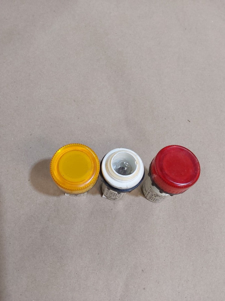 AUTOMATION DIRECT ECX 1051,1052 And 053 INDICATOR LIGHT YELLOW,Red Lot Of 3