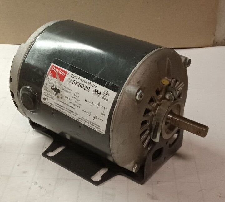 NEW DAYTON 1/3 HP SPLIT-PHASE MOTOR 230 VAC 1Ø 1725 RPM 48Z FRAME ODP 5K602B