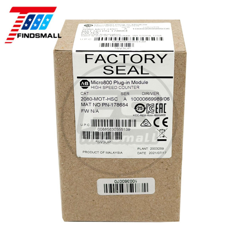 2021 Sealed Allen-Bradley 2080-MOT-HSC SER A Micro800 250KHz HSC Plug-In module