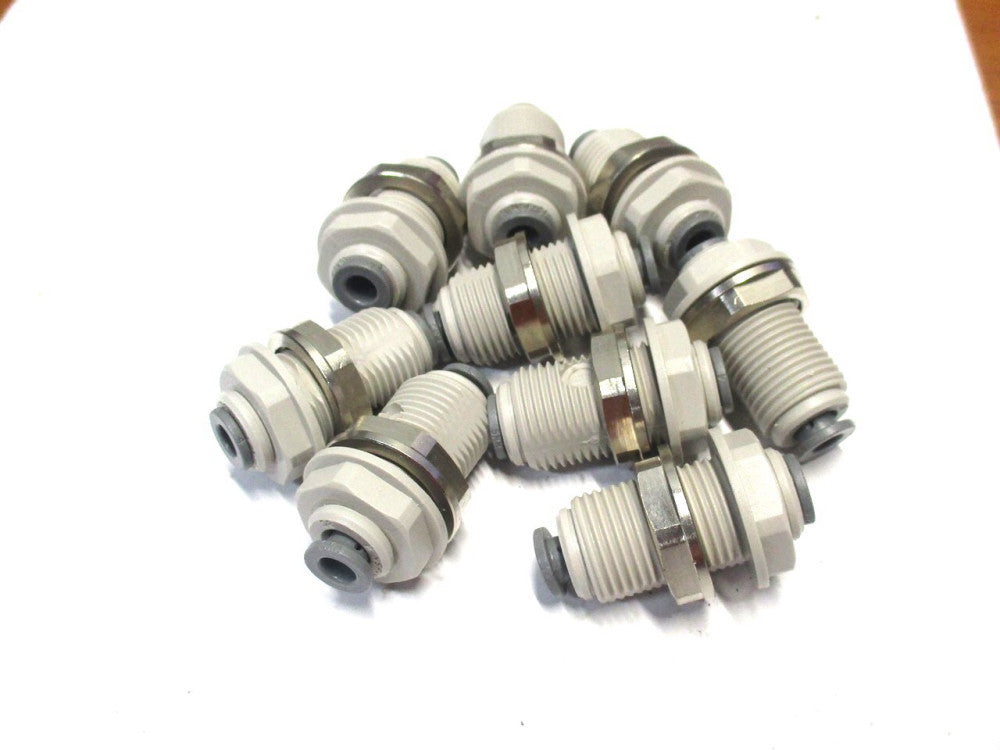 John Guest (1WTB8) For 3/16 x 3/16 Tube OD Push to Connect Bulkhead Union - 9 PC
