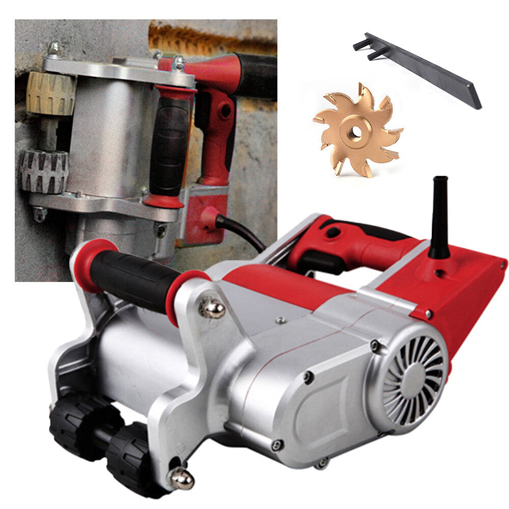 1100W Wall Groove Cutting Slotting Machine Electric Wall Chaser Brick Cement