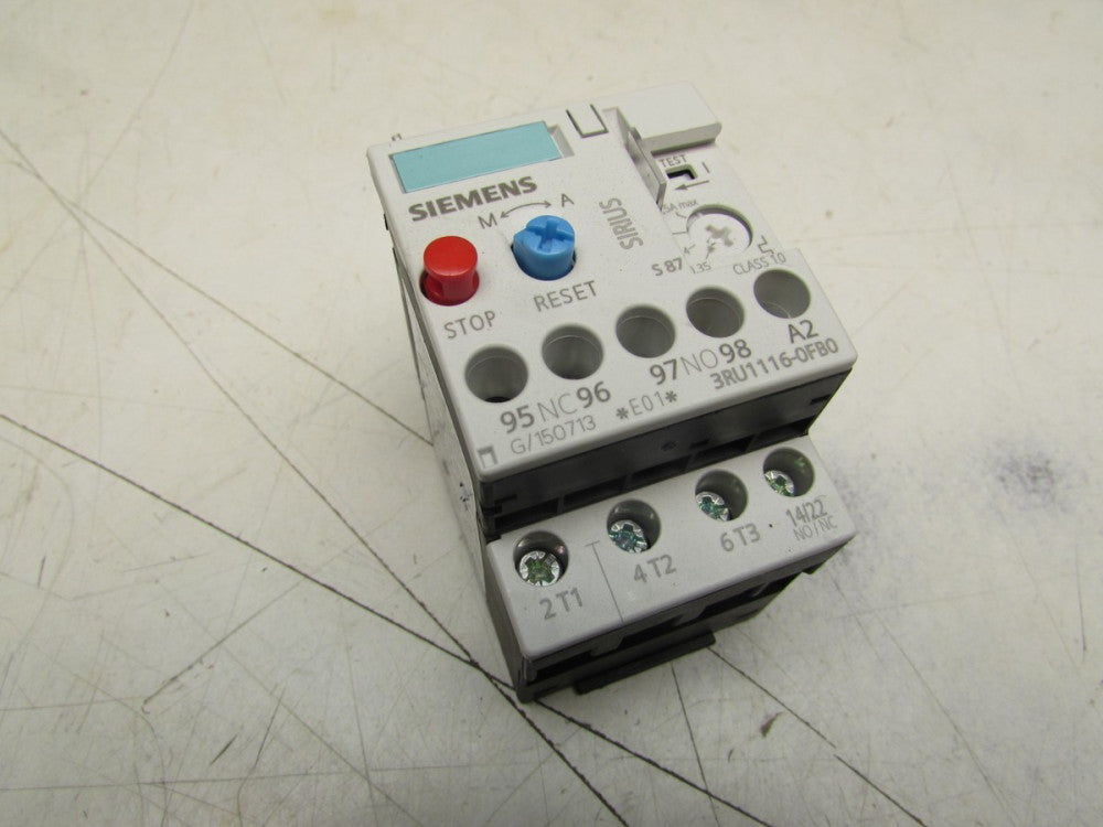 SIEMENS SIRIUS OVERLOAD RELAY 3RU1116-0FB0 .35-0.5A 600VAC XLNT CONDITION M/O!!