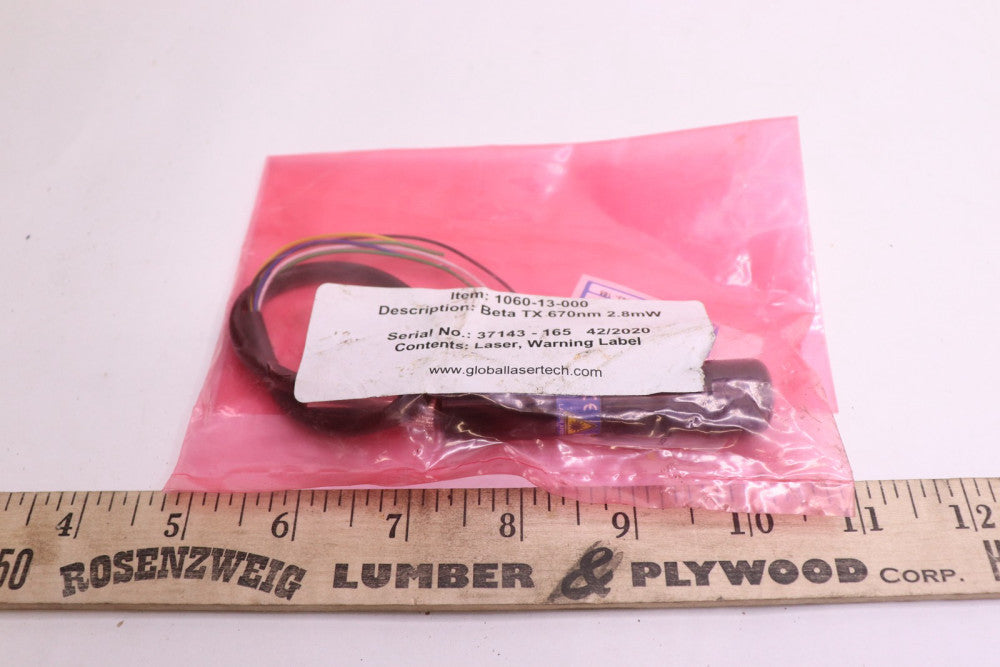 Global Beta TX Laser Diode Module 670nm 2.8mW Standard Lens 1060-13-000