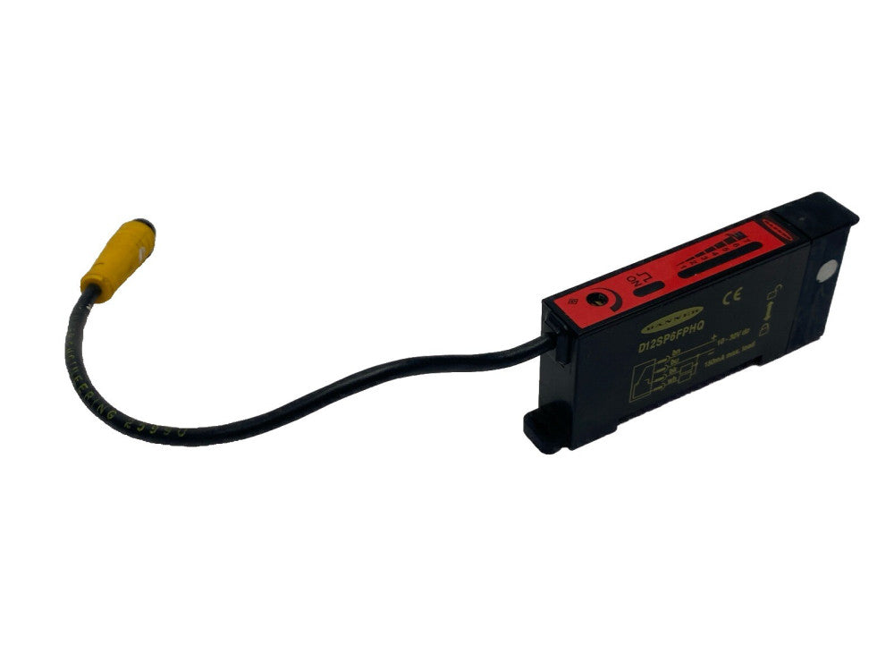 Banner D12SP6FPHQ High Power Plastic Fiber Optic Sensor 10-30VDC 34974