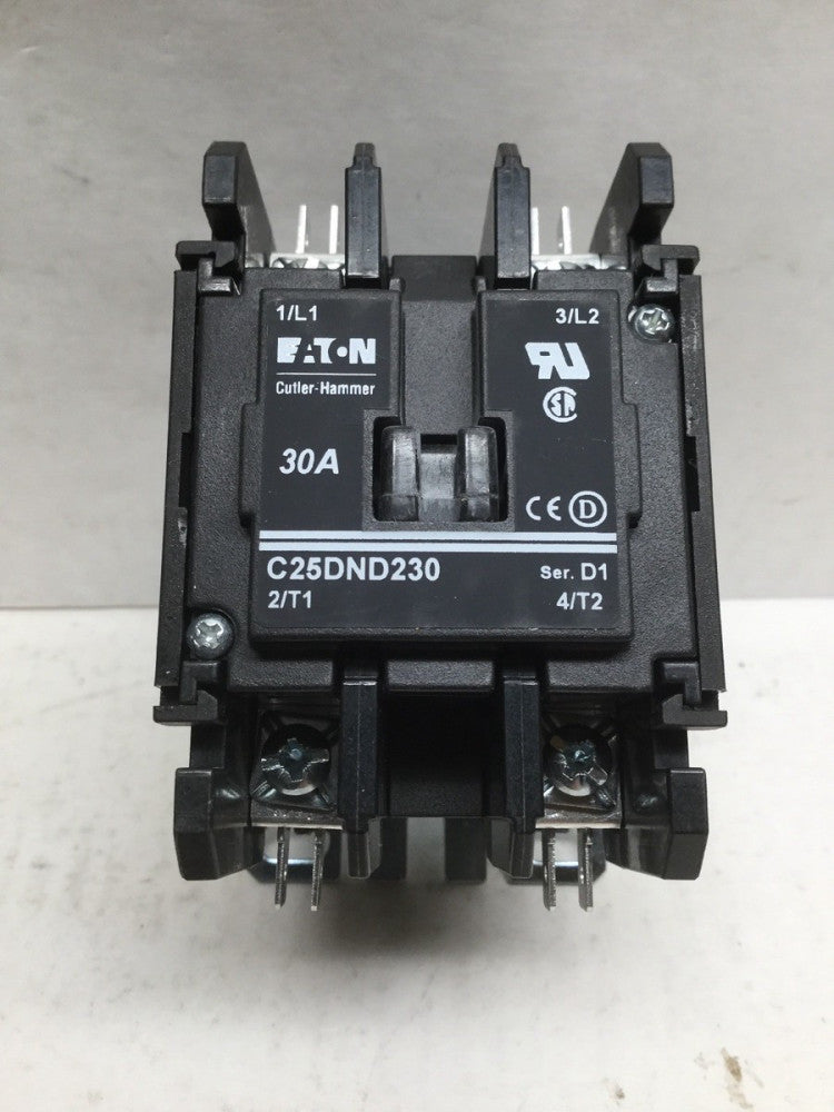 Eaton Cutler Hammer C25DND230H Definite Purpose Contactor 30A 277V AC 60Hz 2 P