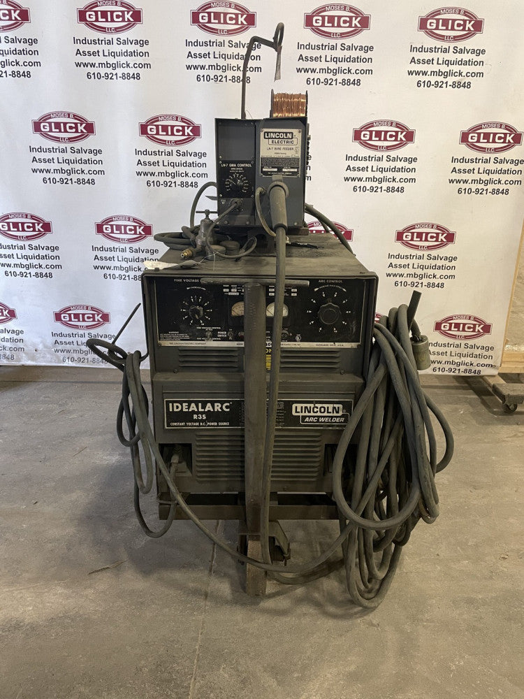 Lincoln Electric R3S-400 TIG/Stick Welder w/ LM-7 Wire Feeder 400A at 40VDC