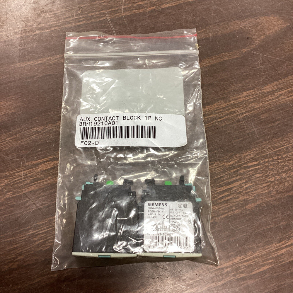 Siemens 3RH1921-1CA01 Auxiliary Contact