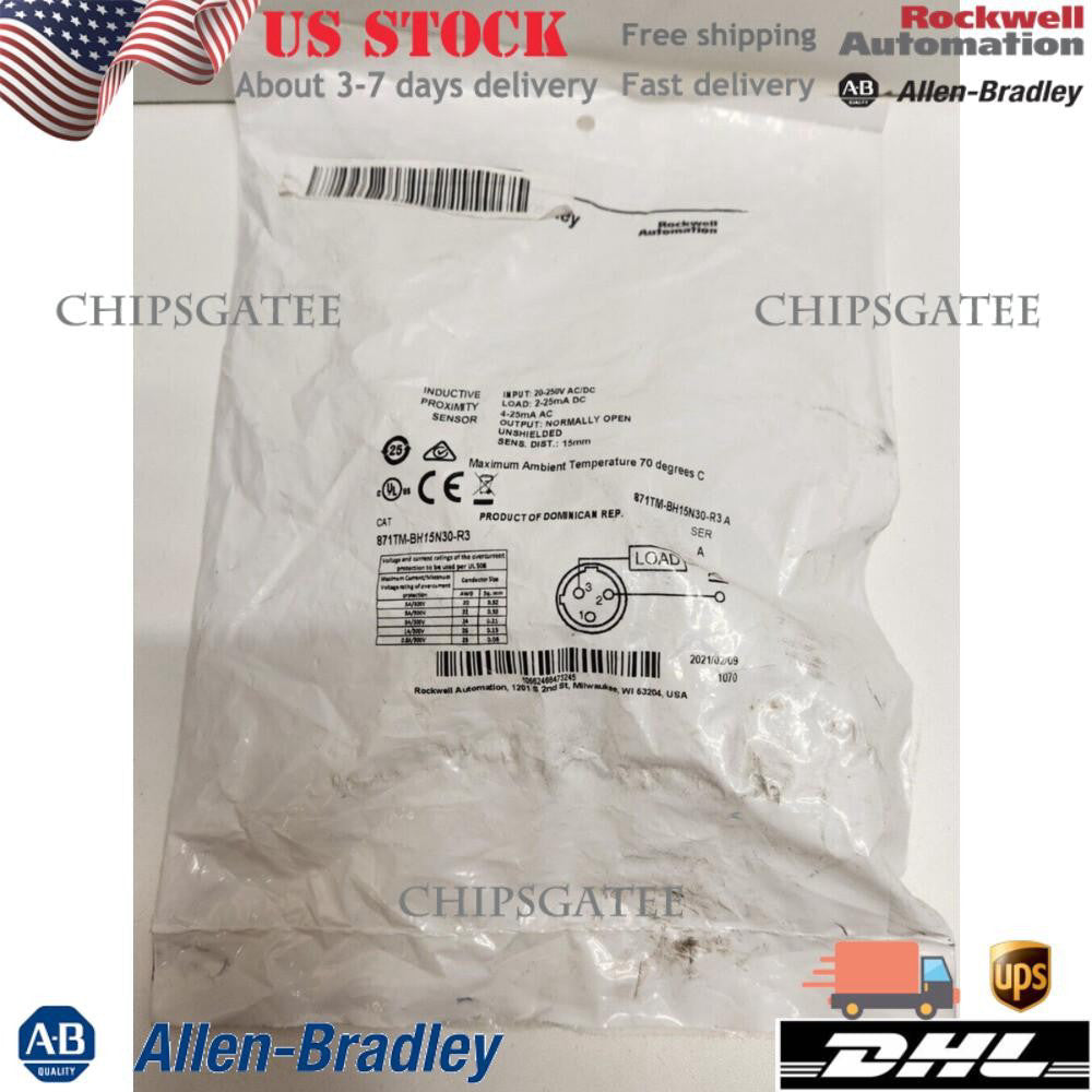 New AB proximity switch sensor 871TM-BH15N30-R3 AB 871TMBH15N30R3 US Free Tax