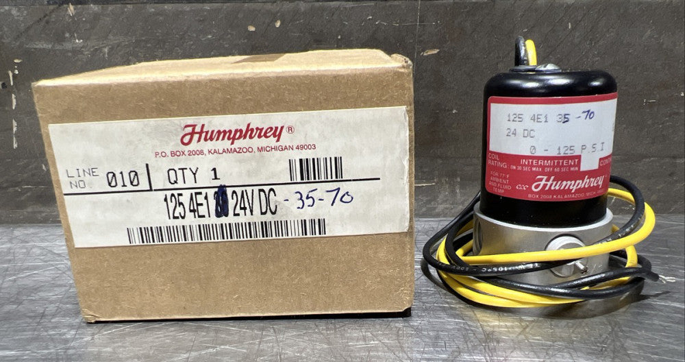 Nos Surplus Humphrey Solenoid Valve 125 4E1 35-70