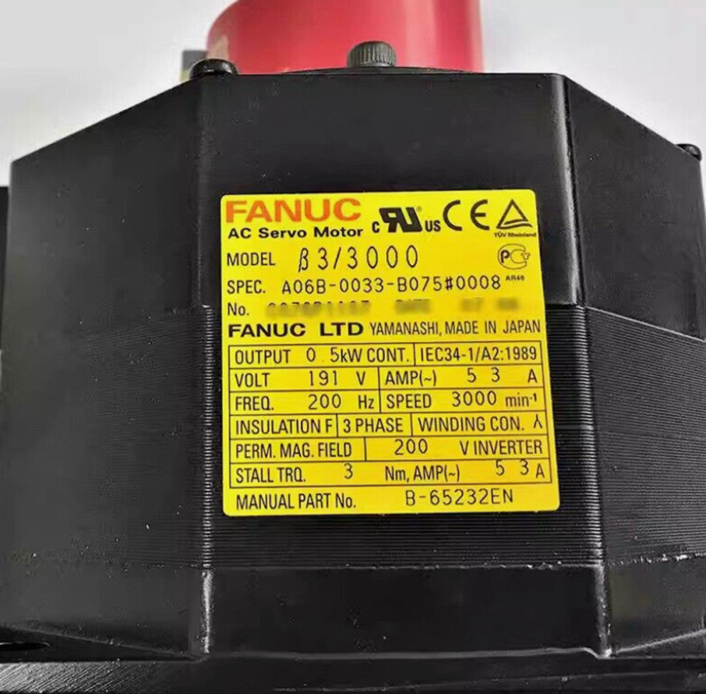One Brand New FANUC A06B-0033-B075#0008 SERVO MOTOR A06B-0033-B075#0008