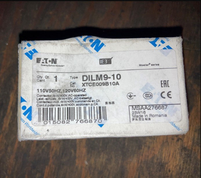 Eaton IEC magnetic contactor 1NO, 120V AC, 3 –pole, non-reversing, frame size B.