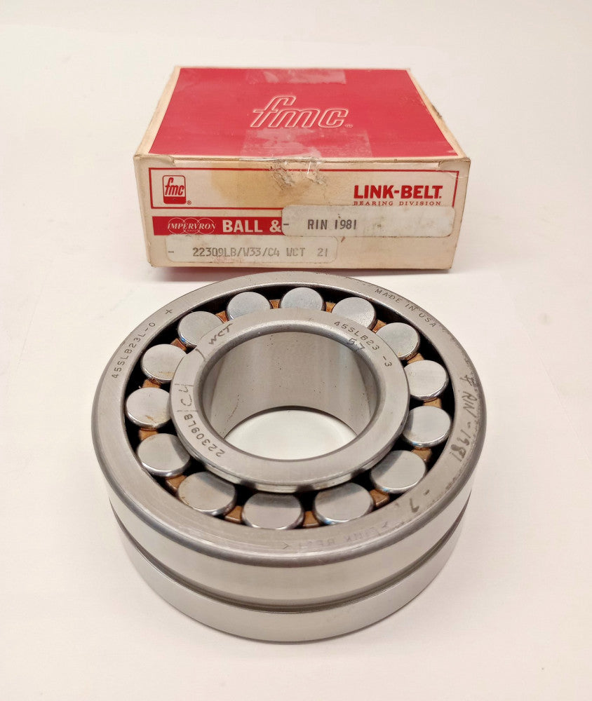 Link-Belt 22309LBW33C4 Spherical Bearing brass USA 45x100x36mm 22309LB-W33-C4