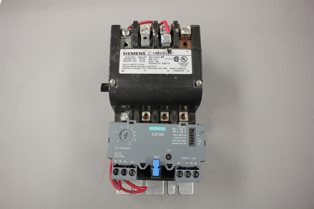 SIEMENS MOTOR STARTER 14EU+32A WITH OVERLOAD RELAY 3UB8123-4CW2