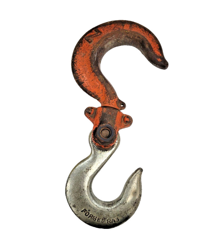 UNBRANDED DOUBLE HOOK SWIVEL SET, 3T, HIGH TEST 1/2 FORGED RA3