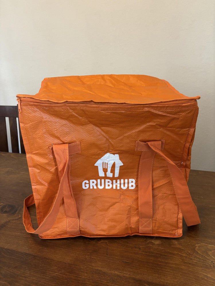 Grubhub Eco Friendly Insulated Food Delivery Bag Recycled Material Large Size