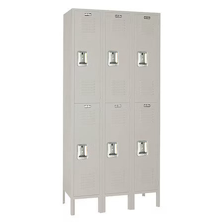 Lyon 7Gc52123isu Wardrobe Locker, (2) Tier, (3) Wide, Steel, Powder Coated