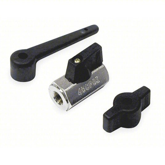 2pc Two-Way Ball Valve: 3/8 in, Brass, Straight, FNPT x FNPT, Full Port Ball