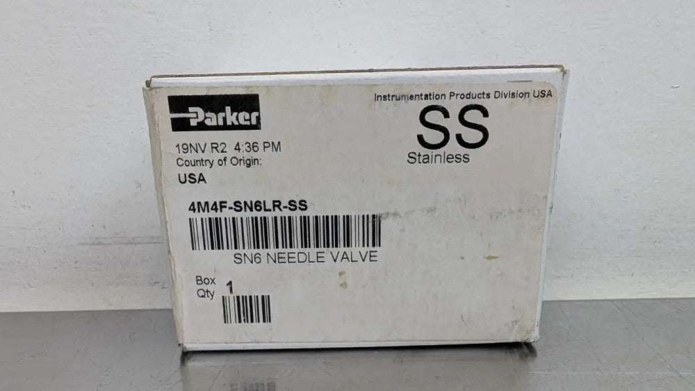 Parker 4M4F-SN6LR-SS SN6 Needle Valve 1/4" 6000 PSI Stainless Steel 316 NPT F/M
