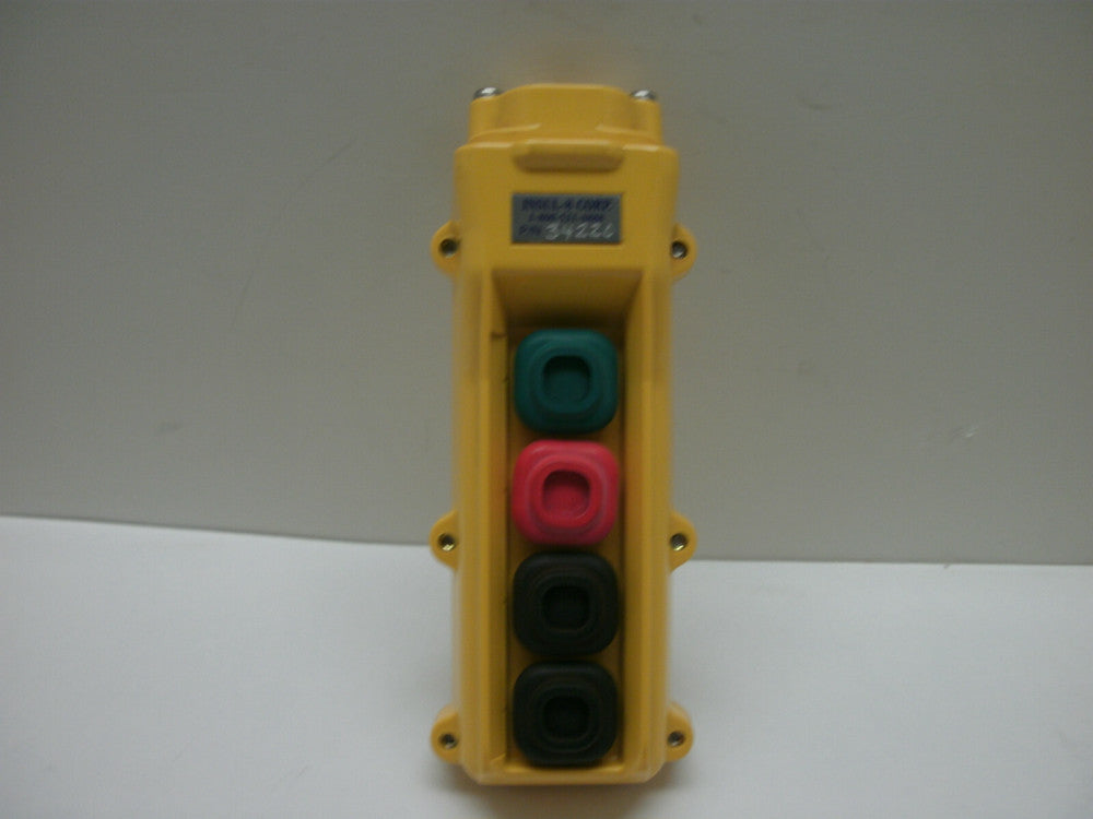 INSUL-8 34220 PUSH BUTTON PENDANT TWO 2-SPEED W/MAINTAINED ON/OFF (RED,GREEN)NNB