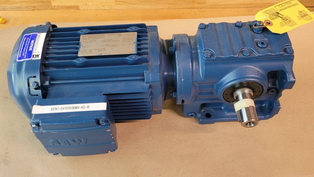 Sew Eurodrive S47 DRE80M4/DH Right Angle Gear Motor 3PH 1.0HP 230/460V