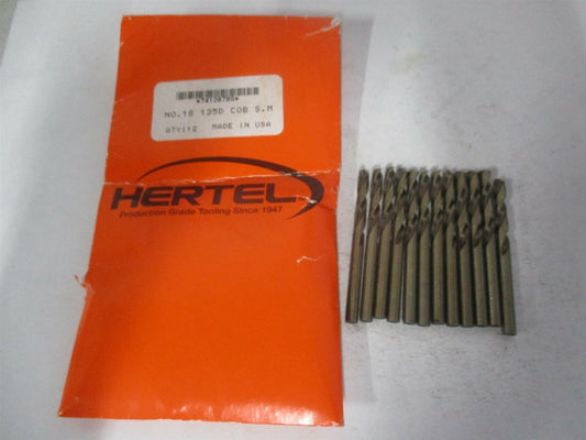 (74130709) #18 1-1/16 x 2-1/8 Spiral Cobalt Screw Machine Drill Bit - Pack of 12
