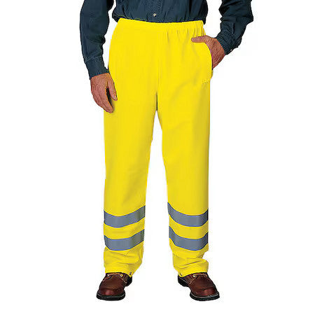 Occunomix Lux-Tenbr-Yxl Breathable Pants,High Visibility Yellow,Size 34
