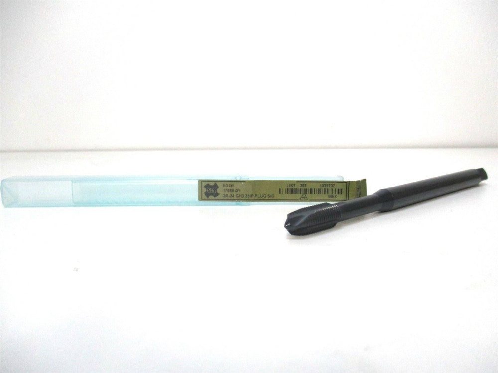 OSG (1765801) 3/8-24 UNF 3-Flute H3 Vanadium HSS Spiral Point Extension Tap 