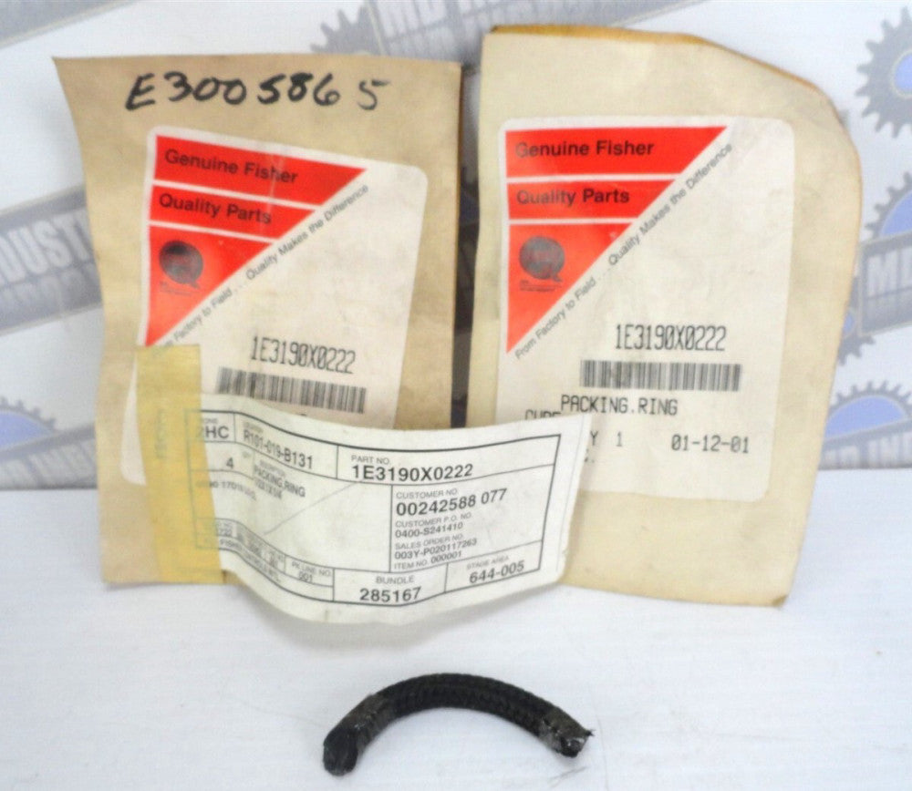 Lof of 2 - FISHER - 1V3190X0022 PACKING RING, 1/2" x 1" x 1/4" (NEW)